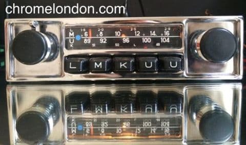 BLAUPUNKT FRANKFURT Vintage Chrome Classic Car FM Radio MP3 *video