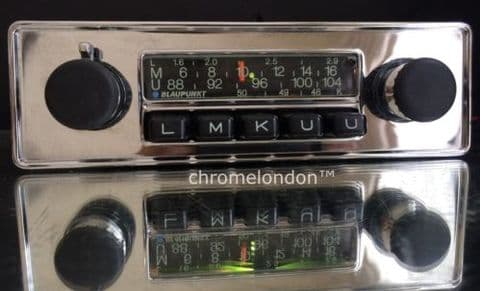 BLAUPUNKT FRANKFURT Vintage Chrome Classic Car FM Radio +MP3 video PORSCHE