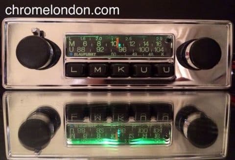 BLAUPUNKT FRANKFURT Vintage Chrome Classic Car FM Radio MP3 *video1