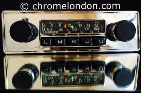 BLAUPUNKT FRANKFURT Vintage Chrome Classic Car FM Radio seeVideo PORSCHE 911 912 914