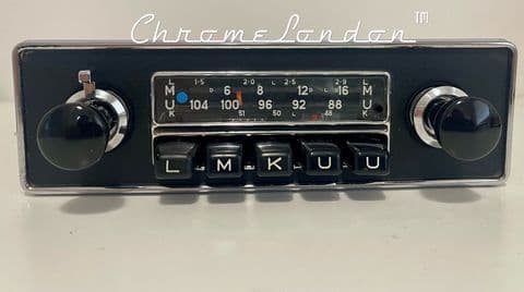 BLAUPUNKT FRANKFURT Vintage MONOCHROME Classic Car FM Radio +MP3 PORSCHE 912 911 ETYPE FERRARI VW