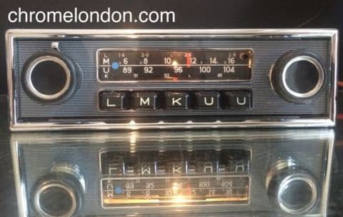 BLAUPUNKT FRANKFURT Vintage Pinstripe Classic Car FM Radio +MP3 seeVideo MINT MERCEDES 113 107 SL PORSCHE 911 FERRARI ALFA E-TYPE