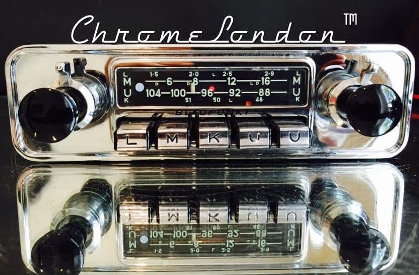 BLAUPUNKT KARLSRUHE DELUXE 6v12v+/- Vintage Classic Car FM Radio MP3  MG MASERATI FERRARI ETYPE BMW