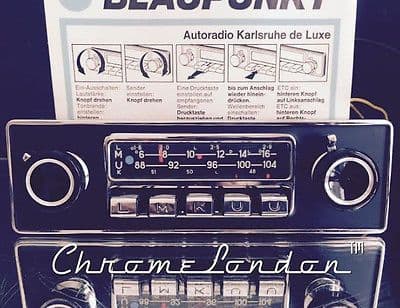 BLAUPUNKT KARLSRUHE DELUXE *New Old Stock* Vintage Classic Car Radio +MP3 seeVideo PORSCHE