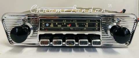 BLAUPUNKT KOBLENZ 6v/12v+/- DELUXE Vintage Classic Car FM Radio MP3 JAGUAR ETYPE ASTON MG HEALEY