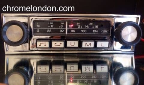 BLAUPUNKT M32 FORD OEM Vintage Classic Car FM Radio +MP3 seeVideo WARRANTY 70s FORD CAPRI CORTINA ESCORT MEXICO CONSUL ZODIAK