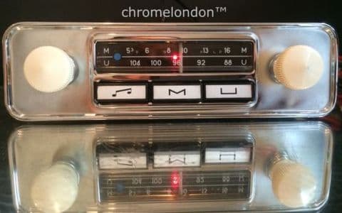 BLAUPUNKT MANNHEIM 12v+/- Vintage Chrome Classic Car FM Radio +MP3