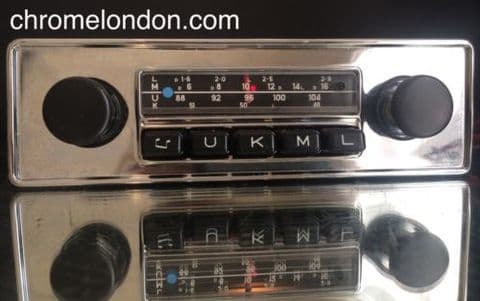 BLAUPUNKT MANNHEIM K Vintage Chrome Classic Car FM Radio +MP3 seeVideo WARRANTY PORSCHE 911 912 914 BMW VW JAGUAR E-TYPE MG TR6 HEALEY