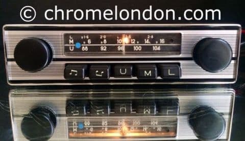 BLAUPUNKT MANNHEIM Vintage Chrome Classic Car FM Radio +MP3 +video MINT