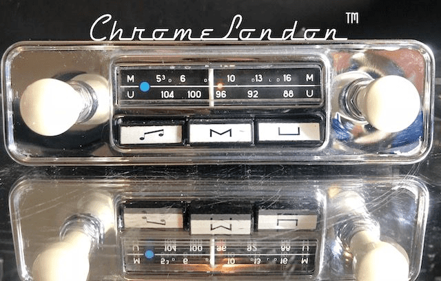 BLAUPUNKT MANNHEIM Vintage Chrome Ivory Classic Car FM Radio MP3 12v+/- MG TRIUMPH ETYPE