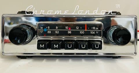 BLAUPUNKT MUNSTER CHROME VINTAGE CLASSIC CAR FM Radio PORSCHE 912