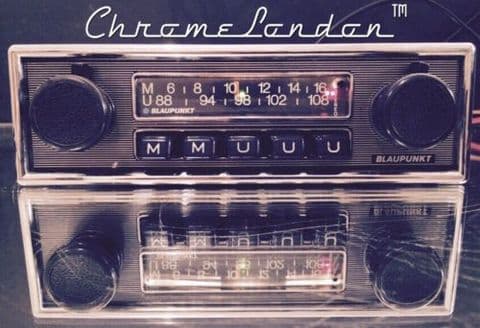 BLAUPUNKT MUNSTER STEREO Vintage Pinstripe Classic Car FM Radio +MP3 Mercedes Porsche Ferrari
