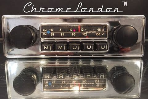 BLAUPUNKT MUNSTER Vintage CHROME Classic Car FM Radio MP3 PORSCHE 911 912 ALFA VW ASTON JENSEN