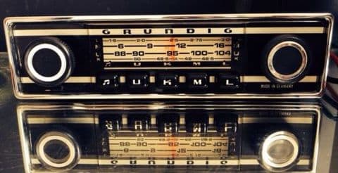 GRUNDIG Vintage Chrome Classic Car FM Radio +MP3
