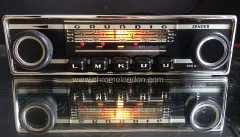 GRUNDIG WELTKLANG 4501 Vintage Chrome Classic Car FM Radio +MP3 seeVideo