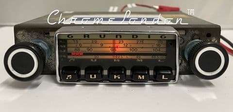 GRUNDIG WELTKLANG Spindle Fit Vintage Classic Car FM Radio +MP3 PORSCHE VW BUS MG (1)