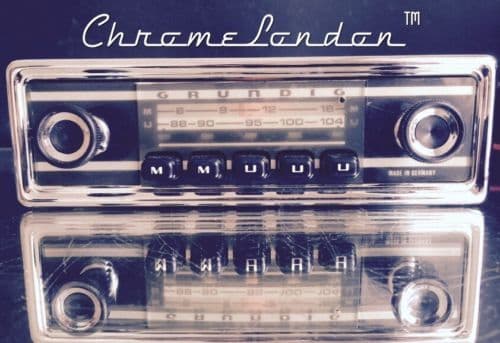 GRUNDIG WELTKLANG Vintage Chrome Classic Car FM MW Radio +MP3  ALFA SPIDER GTV FIAT 850 LANCIA