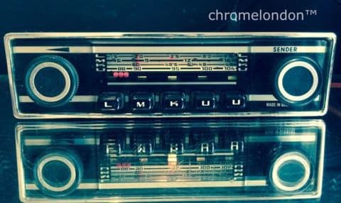 GRUNDIG WELTKLANG Vintage Chrome Classic Car FM Radio MP3 see video FULLY WORING 6 MONTH WARRANTY ALFA SPIDER GTV JAGUAR MG TR6 MERCEDES SL BMW CS VW