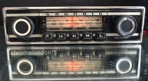 GRUNDIG WELTKLANG Vintage Chrome Classic Car FM Radio MP3 seeVideo FULLY WORKING 6MONTH WARRANTY ALFA SPIDER GTV LOTUS ELAN MINI SPRITE AC TR6 MG VW