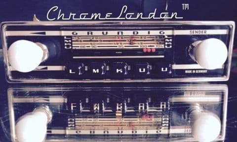 GRUNDIG WELTKLANG Vintage Chrome Classic Car FM Radio MP3 seeVideo WARRANTY ALFA SPIDER GTV FIAT 850 LANCIA TR6 HEALEY ETYPE MG