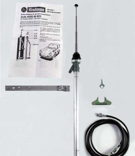 HIRSCHMANN CHROME MANUAL WING AERIAL - PORSCHE 911 912