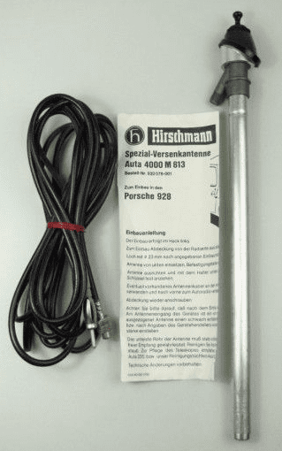 HIRSCHMANN MONOCHROME BLACK MANUAL WING AERIAL  - PORSCHE 928