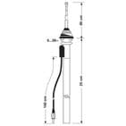 HIRSCHMANN STYLE CHROME MANUAL WING AERIAL 50s-70s 38 degree - UNIVERSAL