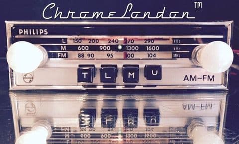 PHILIPS 22RN583 Vintage Chrome Classic Car AM FM Radio +MP3 seeVideo WARRANTY VOLVO P1800 JAG ETYPE HEALEY JENSEN MG ALFA FIAT VW