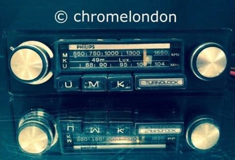 PHILIPS SPYDER UMK TURNOLOCK Vintage Classic Car FM Radio +MP3 seeVideo WARRANTY LOTUS ELAN EUROPA ECLAT MG TR6 JENSEN INTERCEPTOR MASERATI FIAT 850