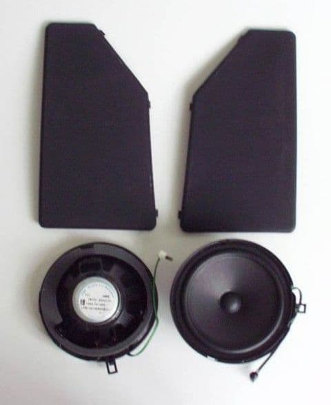 REAR SPEAKER SET WITH COVERS- MERCEDES W124 85-96
