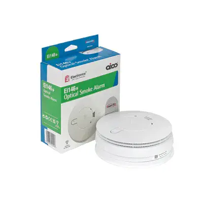 Aico Ei146e Mains Optical Smoke Alarm With 9v Battery Backup 2022 Model (Supercedes EI141 & EI146)