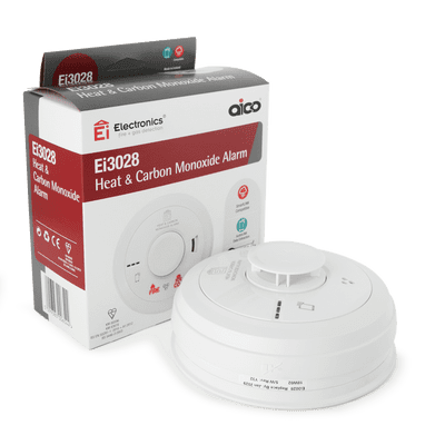 Aico EI3028 3000 Series Multi-Sensor Heat/Carbon Monoxide Alarm with Lithium Battery Backup