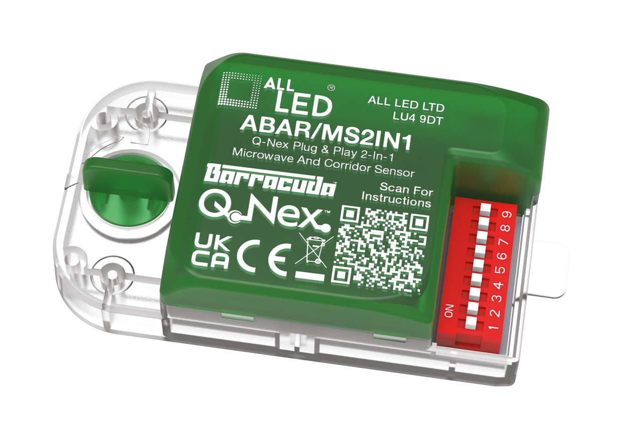 ALL LED ABAR/MS2IN1 Q-Nex Plug & Play 2-In-1 Microwave And Corridor Sensor for Battens
