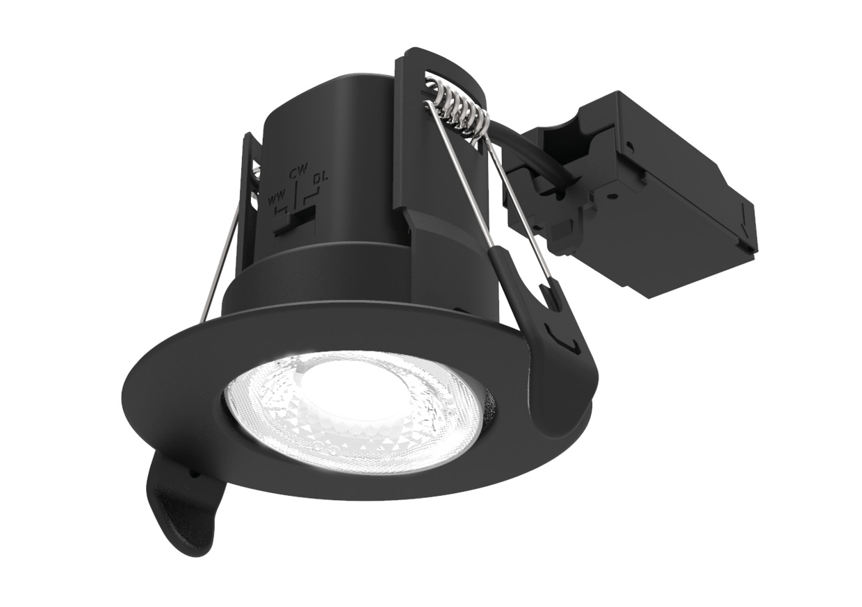 ALL LED AFD05/A/BK/CCT Atom Adjustable 5W IP65 CCT Dimmable LED Fire ...
