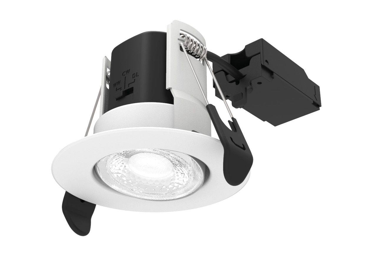 ALL LED AFD05/A/WH/CCT Atom Adjustable 5W IP65 CCT Dimmable LED Fire ...