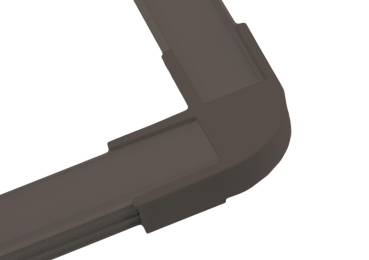 ALL LED APA001/BK/COR Carbon Black Corner Accessory for Profile1 APA001