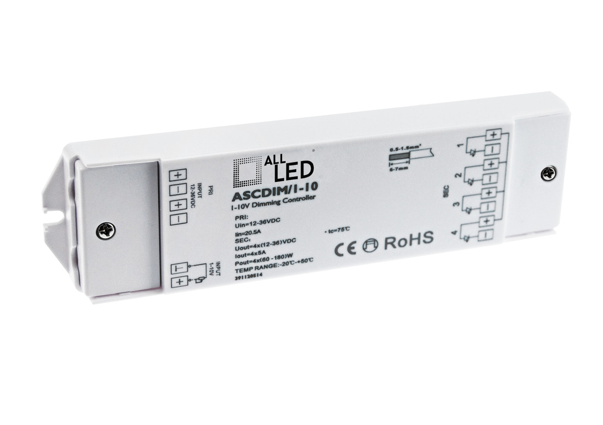 ALL LED ASCDIM/1-10 StripMOD 1-10V Constant Voltage Dimming Unit 20A