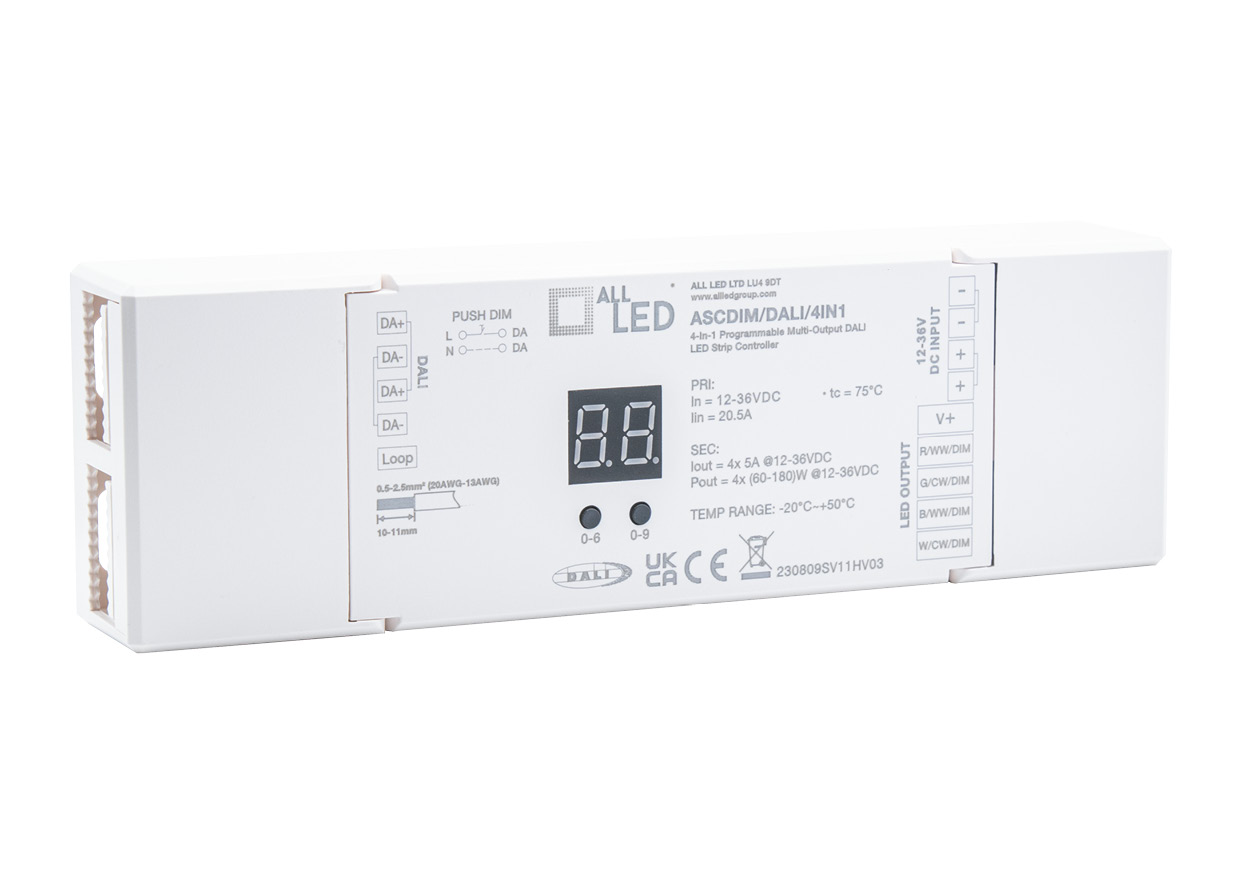 ALL LED ASCDIM/DALI/4IN1 DALI StripMOD DALI 4-In-1 LED Strip Controller