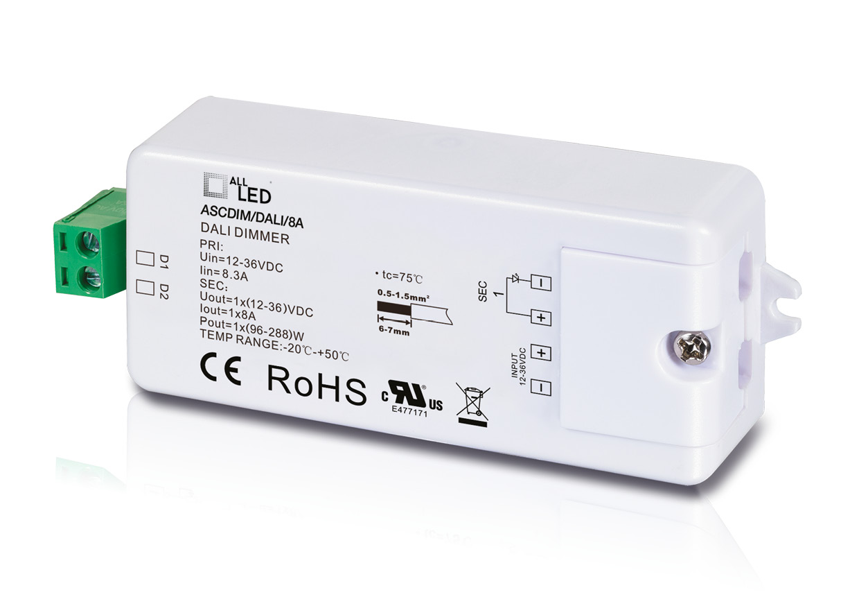 ALL LED ASCDIM/DALI/8A StripMOD DALI Constant Voltage Dimming Unit 8A