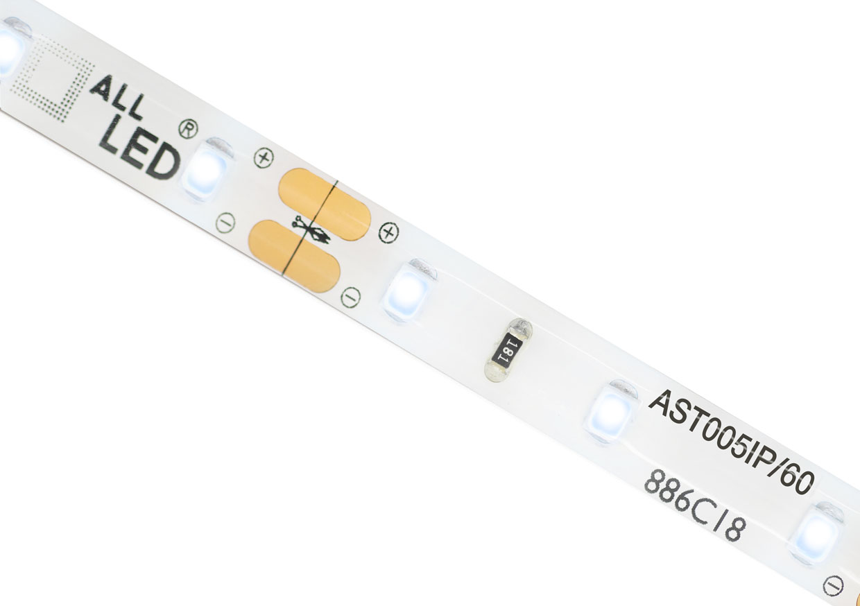 ALL LED AST005IP/60 Pro 5w/m IP65 LED Strip, 12V Supplied in 30m Reels, or Cut to Length 6000K