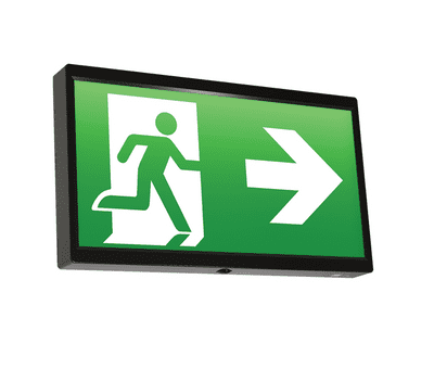 Ansell AENLED/LI/3M/ST/B EndLED Lithium Exit Sign Black