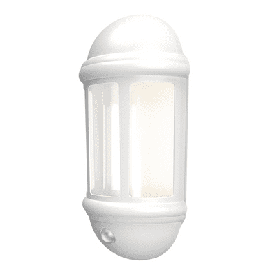 Ansell ALHLLED/PIR/WH Latina 8W LED PIR Half Lantern White