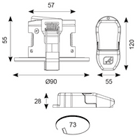 Ansell APRIP/1/OCTOW/TW Prism Pro Gen2 8W CCT IP65 OCTO Smart Downlight By WiZ Tunable White