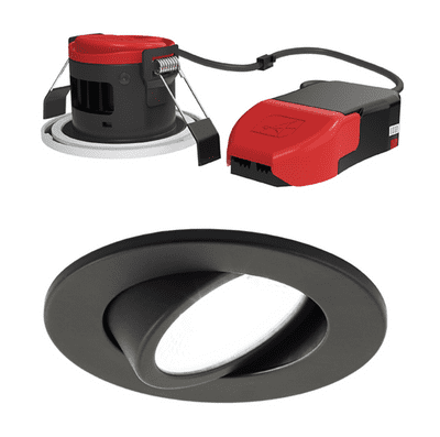 Ansell APRIPG/1/BLK Prism Pro Gen3 5-7W Gimbal CCT LED Fire Rated Downlight Black