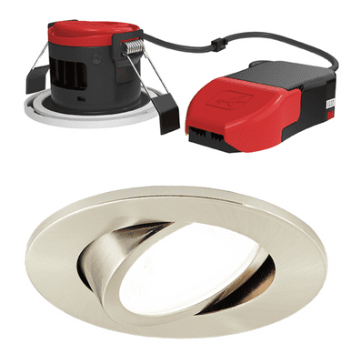 Ansell APRIPG/1/SC Prism Pro Gen3 5-7W Gimbal CCT LED Fire Rated Downlight Satin Chrome