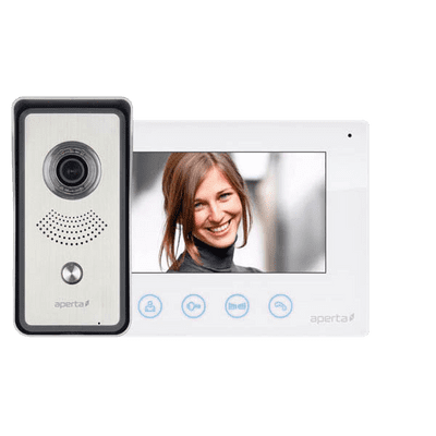 Aperta APKIT Colour Video Door Entry Kit (White Monitor)