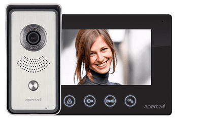Aperta APKITBLK Colour Video Door Entry Kit (Black Monitor)