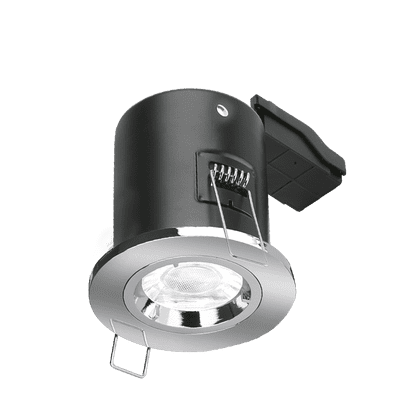 Aurora EN-FD101PC 240V GU10 Fixed Lock Ring Acoustic Compact Downlight in Polished Chrome