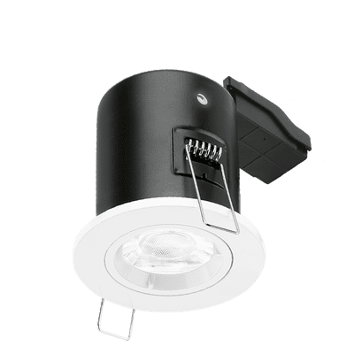 Aurora EN-FD101W 240V GU10 Fixed Lock Ring Acoustic Compact Fire Downlight in White