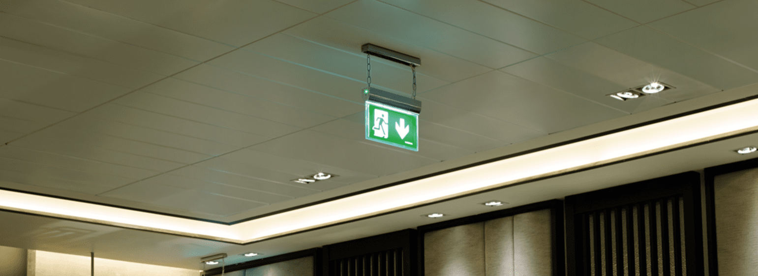 Aurora EN-LG2U 2xUp Emergency PVC Exit Legends for EN-EMLED2122 & 24